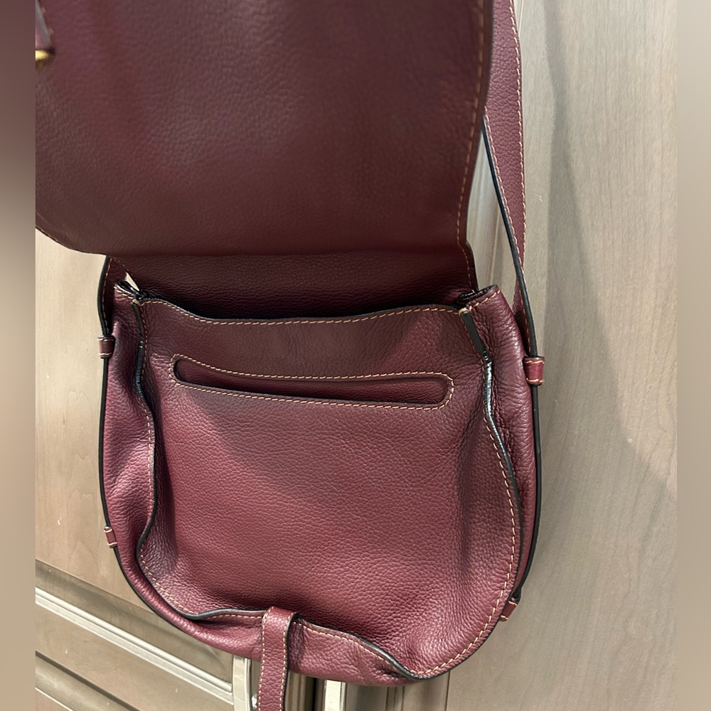 Chloe Medium Marcie Crossbody Bag in Burgundy - Picture 7 of 15